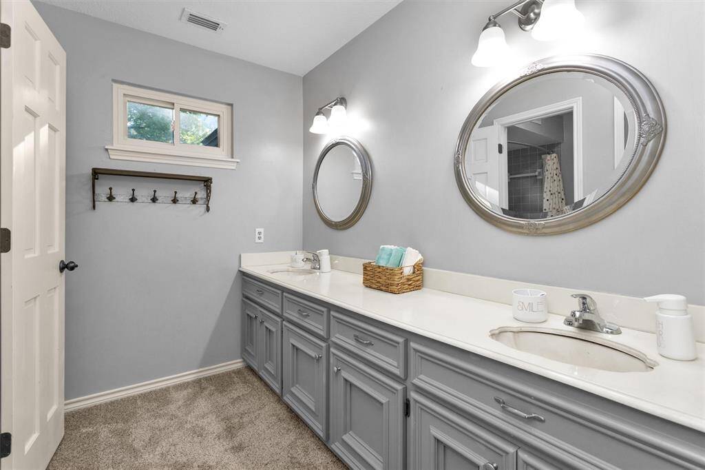 Hall bathroom upstairs off the game room