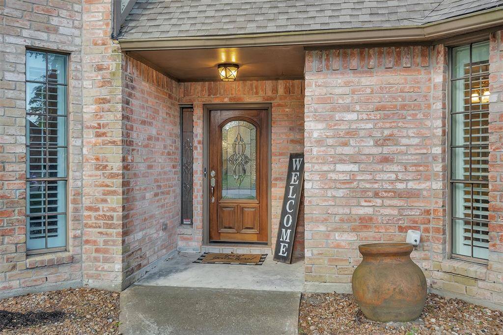 Covered front porch entry
