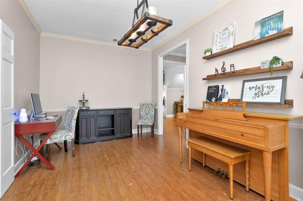 Dining room is off the entry hall