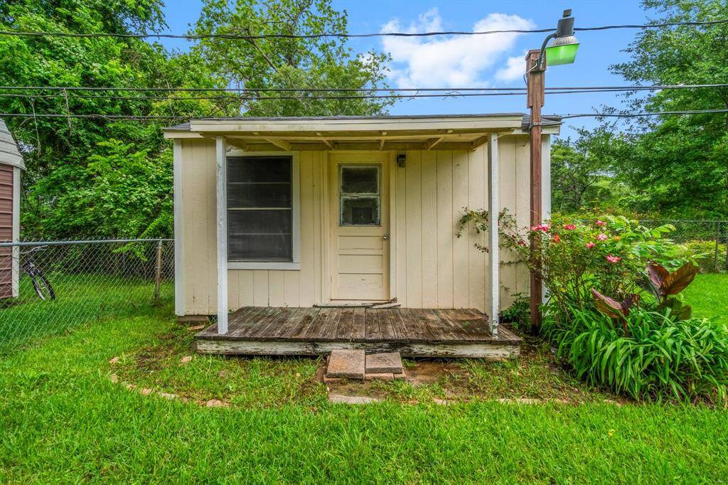 Backyard shed.