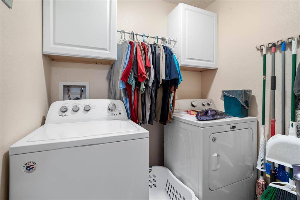 Spacious laundry room within the home.