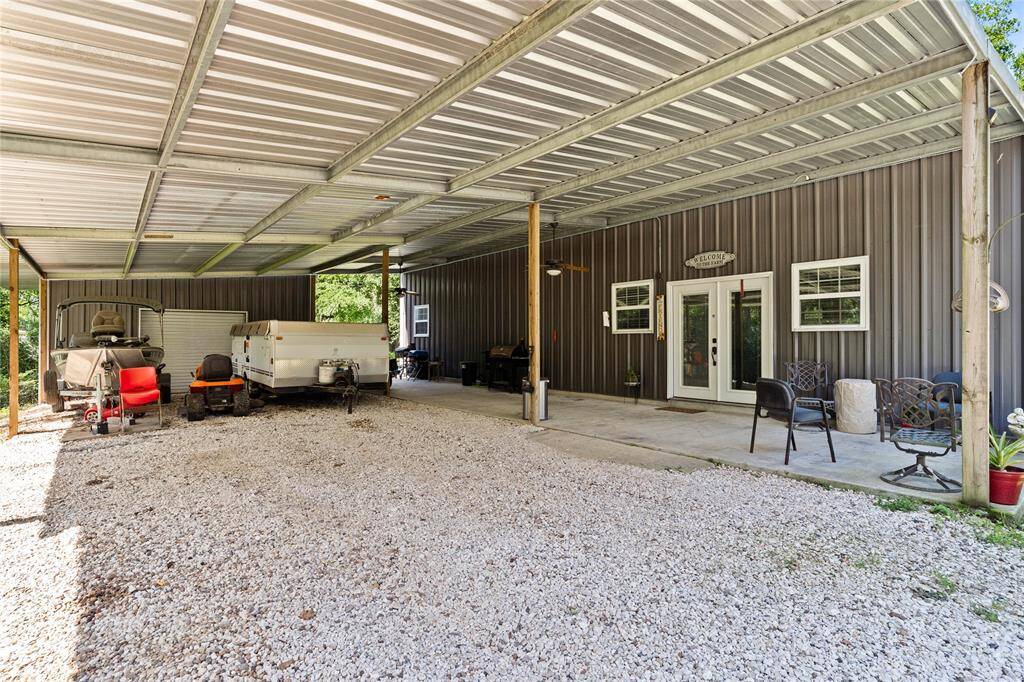 Room under this covered area for all of your toys. String some lights and have an evening outing.
