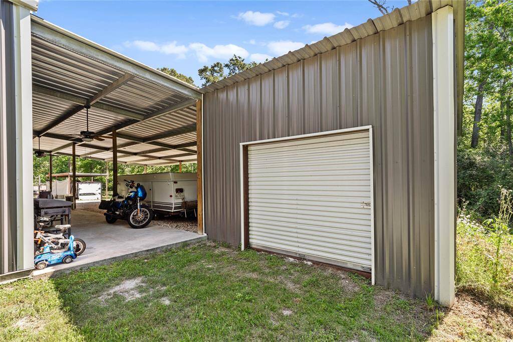 Store all of the lawn equipment and toys in here.  This could serve as a tack room for the horses you are able to have.