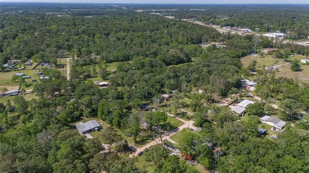 Birds eye view of the surroundings. Home is the metal building in the lower left corner.