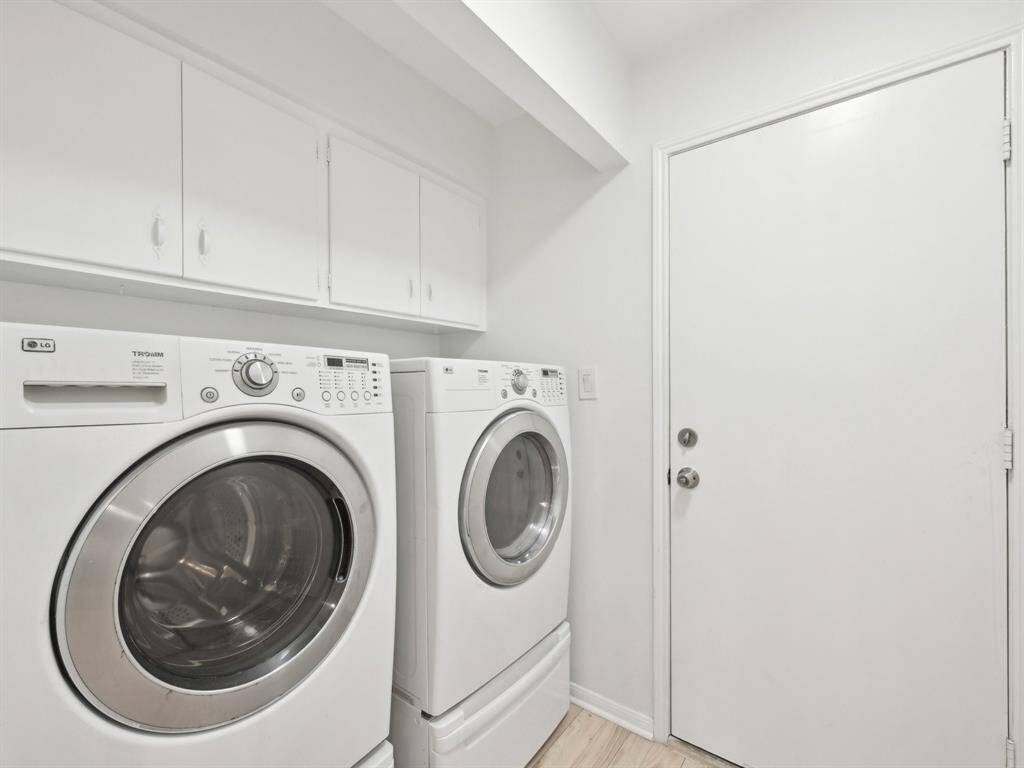 The washer and dryer stay with the property!