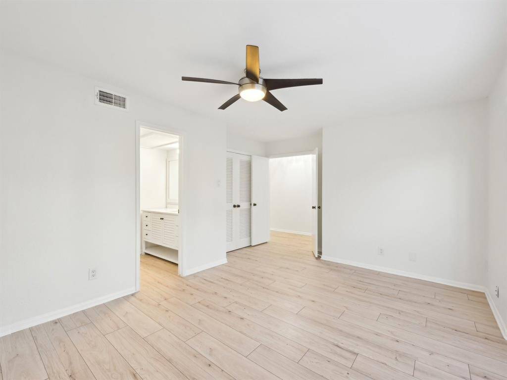 This room has a walk-in closet for all your belongings.