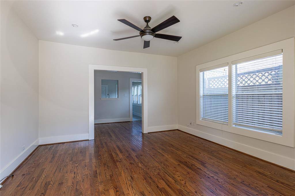 View of living room as you enter the home. Opening takes you to the dining room area.