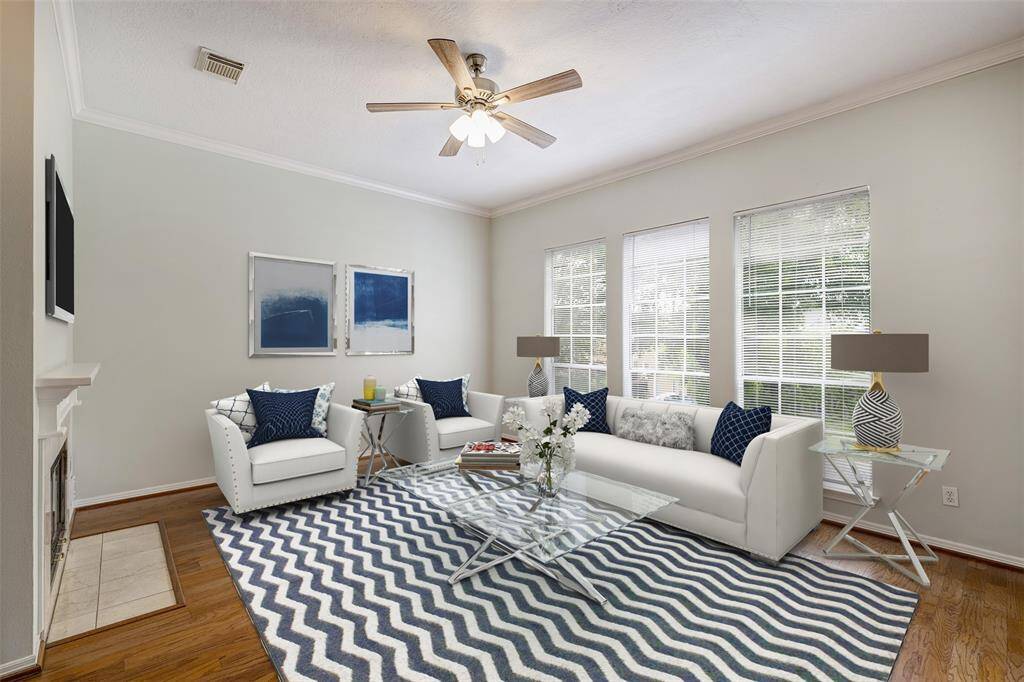 Enjoy the filtered natural light! Virtually staged photo.