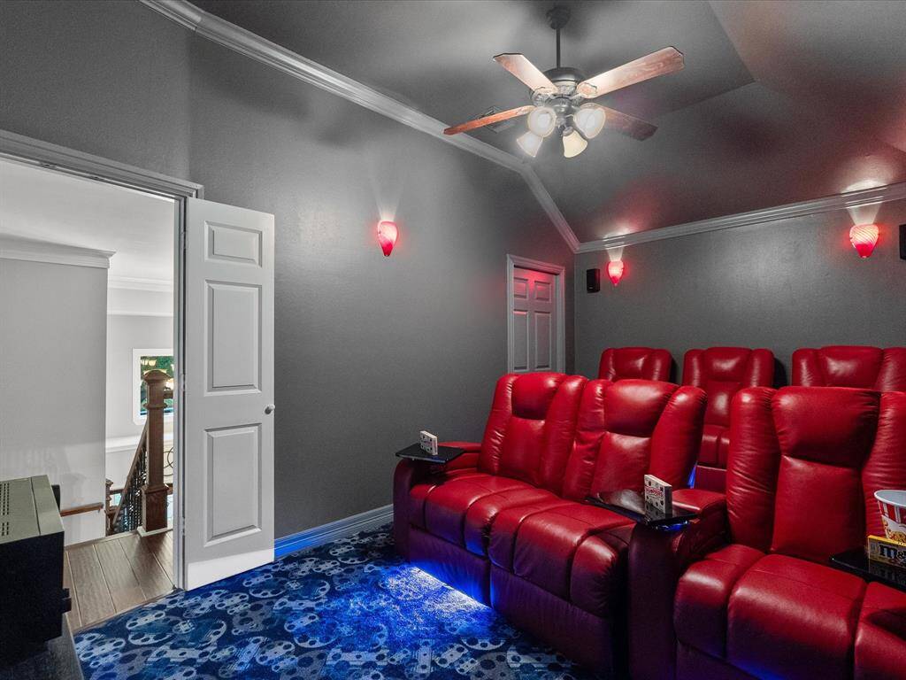 GORGEOUS MEDIA ROOM W/SURROUND SOUND, CUSTOM LIGHTING, CARPET