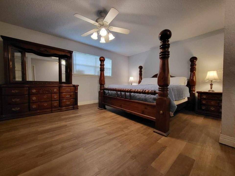Master suite 1 of 2 with private entrance/exit and bathroom