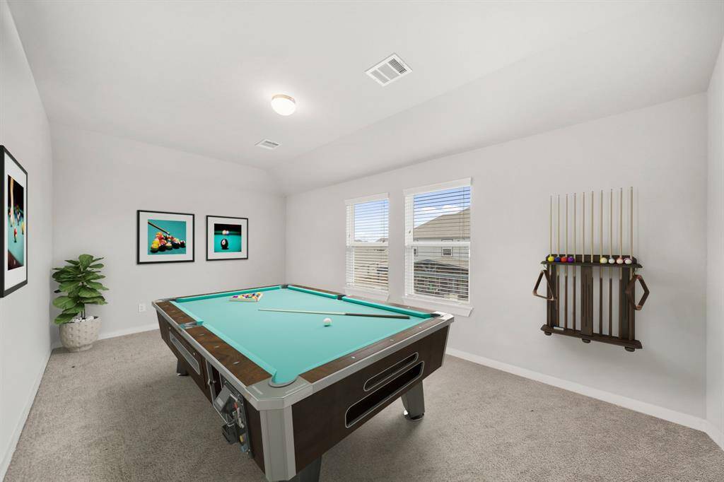 Virtually Staged: Fabulous game room - perfect for a kids playroom or unique adult hangout, located directly upstairs!