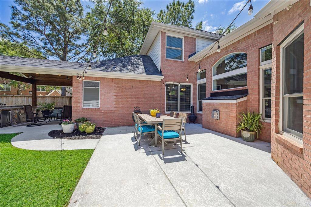 BACK PATIOS  Dual spaces for entertaining.