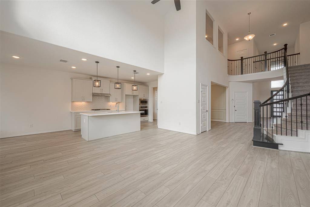 Open to the kitchen
