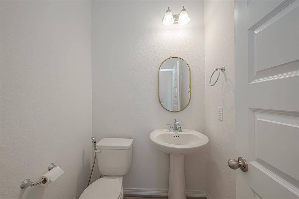 Half bathroom down
