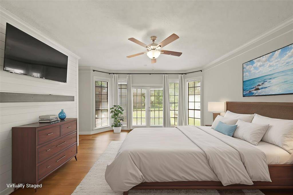 Virtually staged to show this Primary bedroom is HUGE!