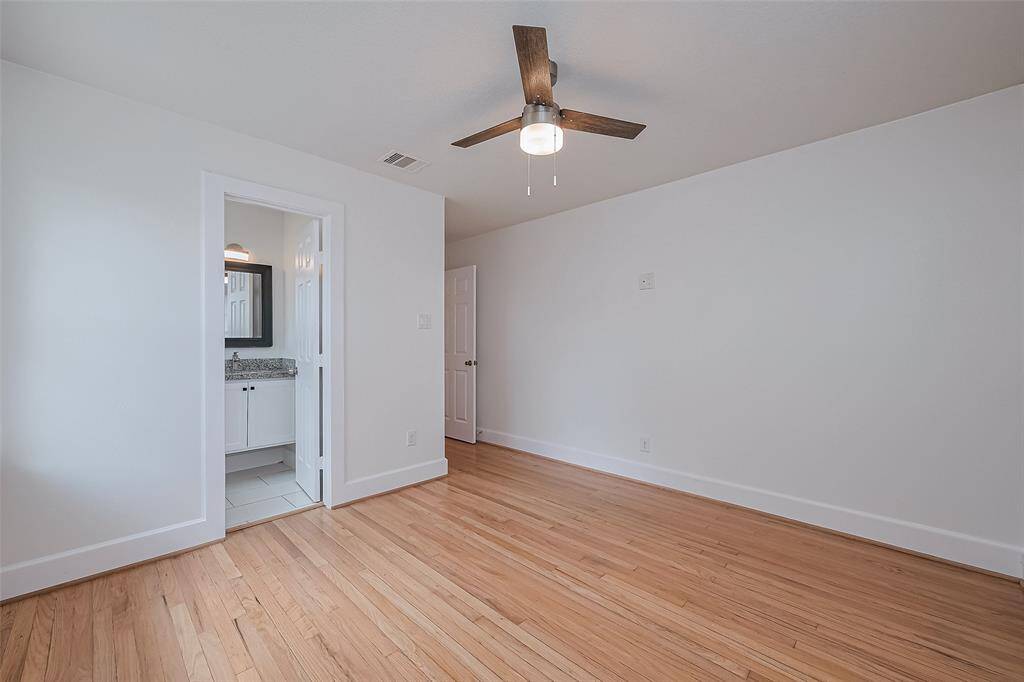 1st bedroom features half bath