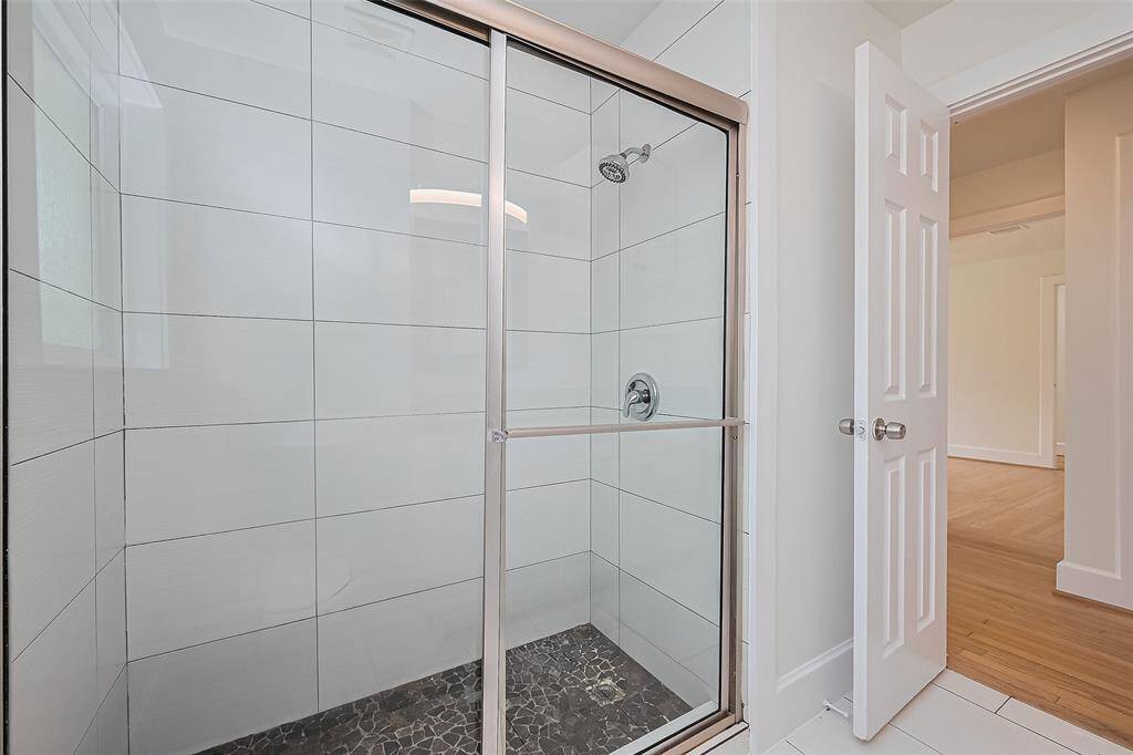 Large tiled shower