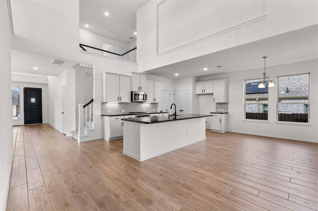 View of the open kitchen area from the living room
