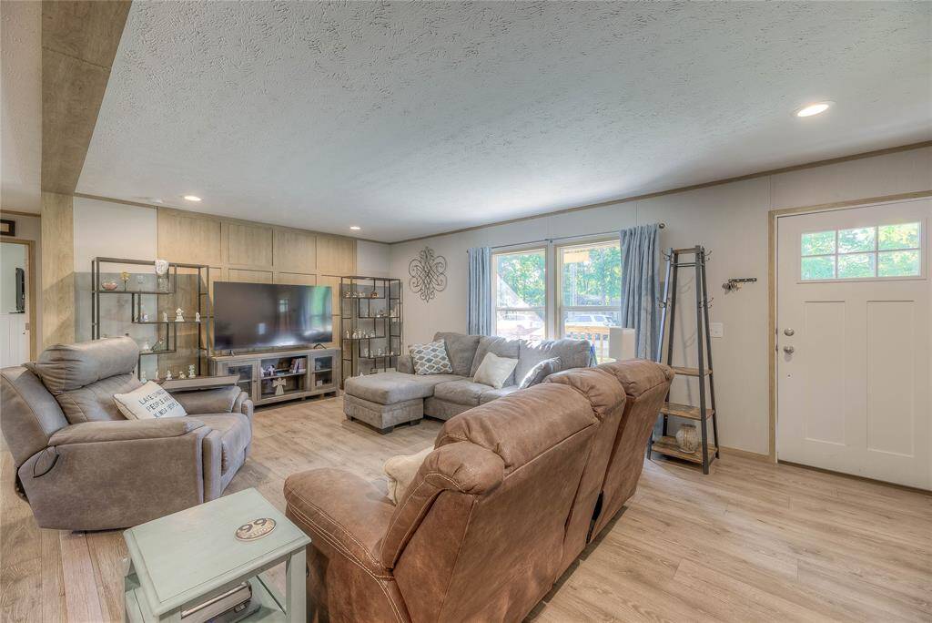 Living area with large windows