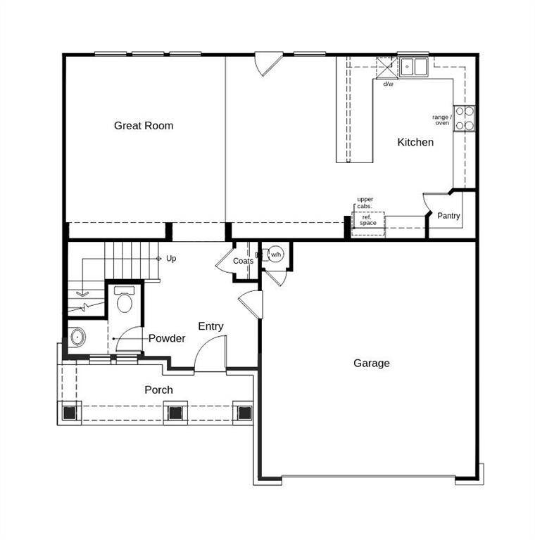 This floor plan features 3 bedrooms, 2 full baths, 1 half bath and over 2,200 square feet of living space.
