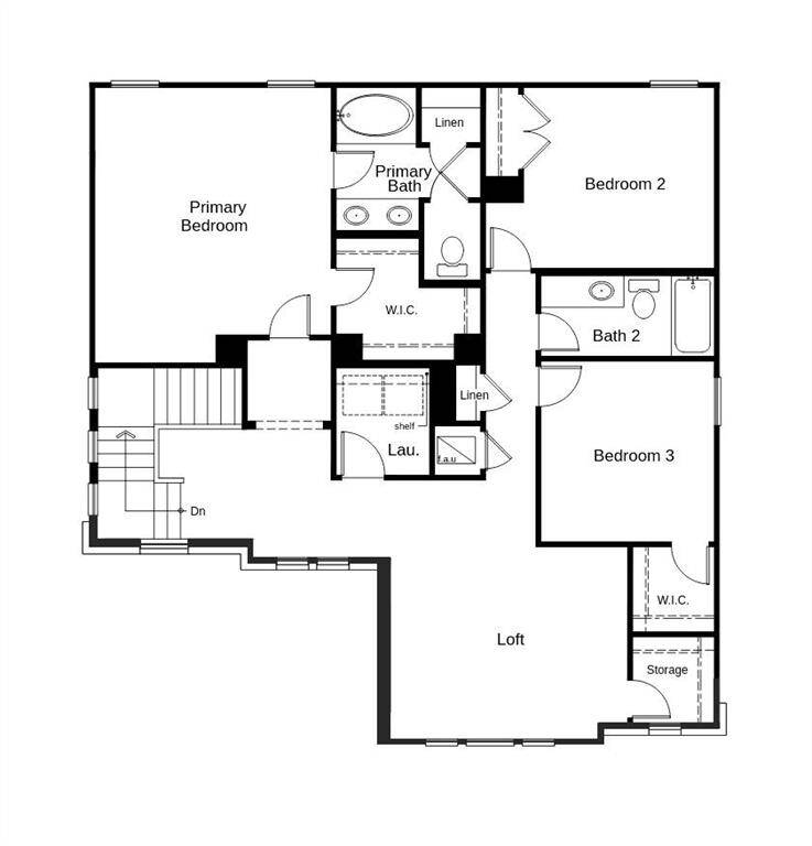 This floor plan features 3 bedrooms, 2 full baths, 1 half bath and over 2,200 square feet of living space.
