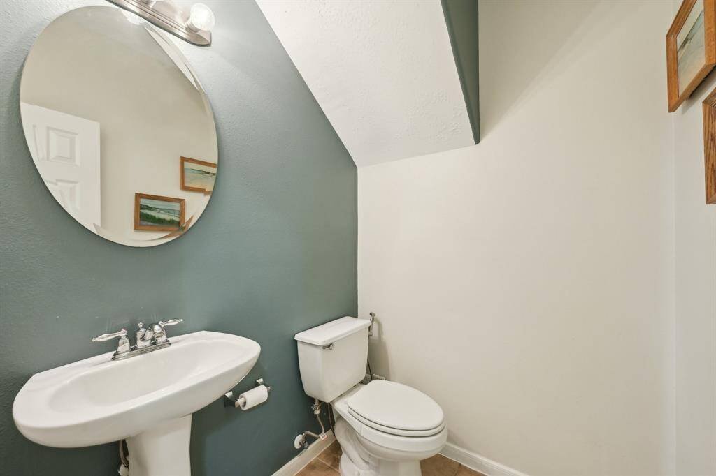 Half/guest bath is downstairs