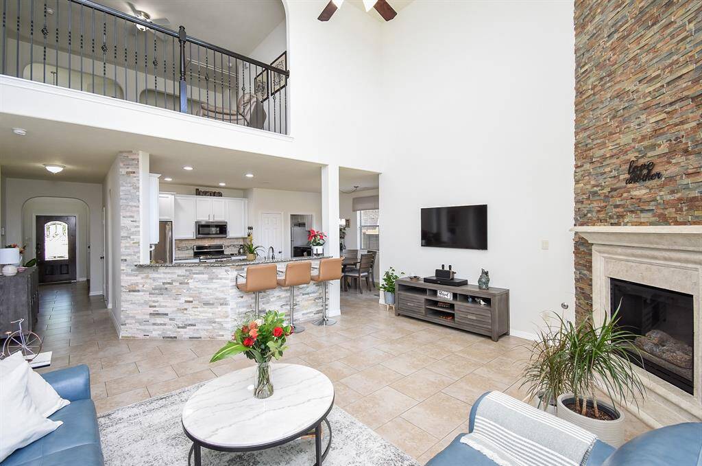 Living and kitchen areas naturally link for easy mingling and entertaining.