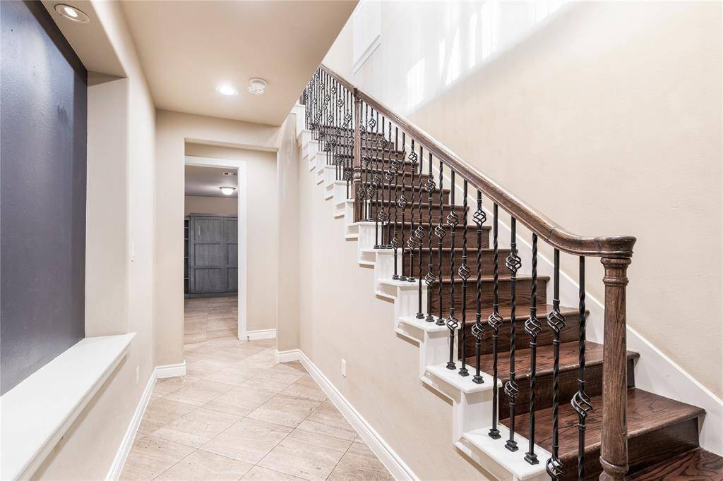 first floor entry way and view to the first floor bedroom