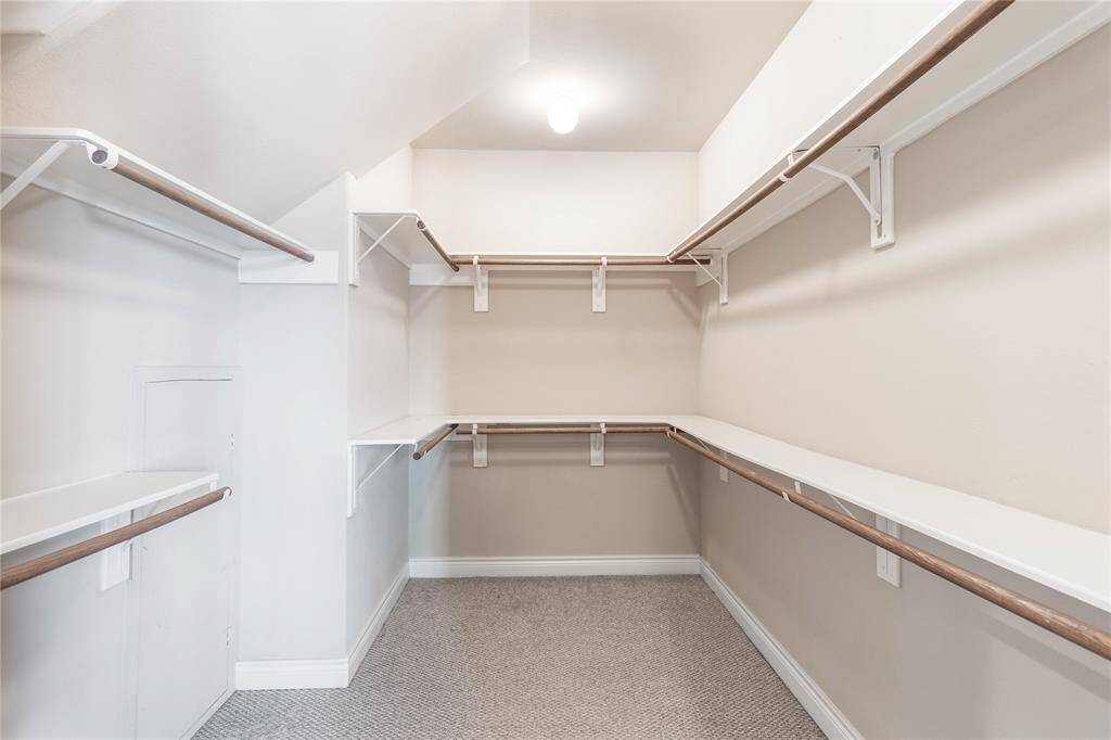 spacious primary bedroom closet