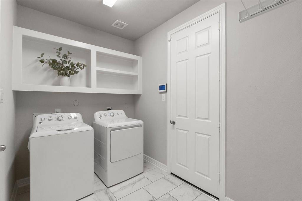 A full-size washer and dryer are included with the rental