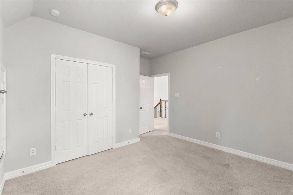 Bedroom number three features a large closet as well