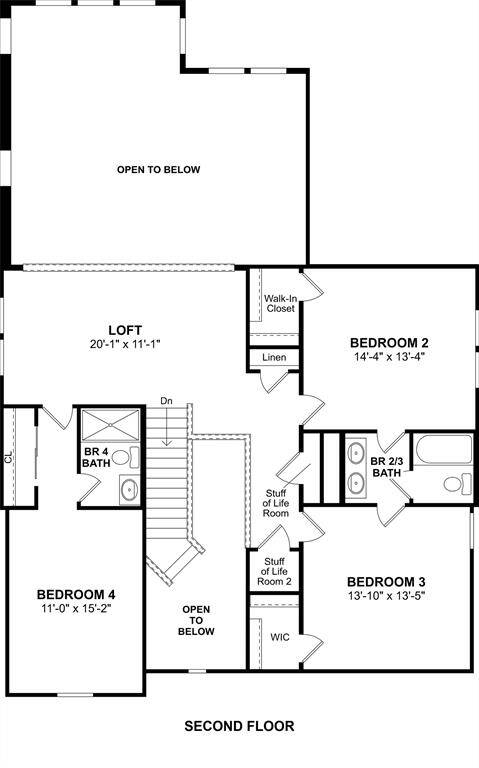 The El Paso floor plan by K. Hovnanian Homes. 2nd Floor Shown. *Prices, plans, dimensions, features, specifications, materials, and availability of homes or communities are subject to change without notice or obligation.