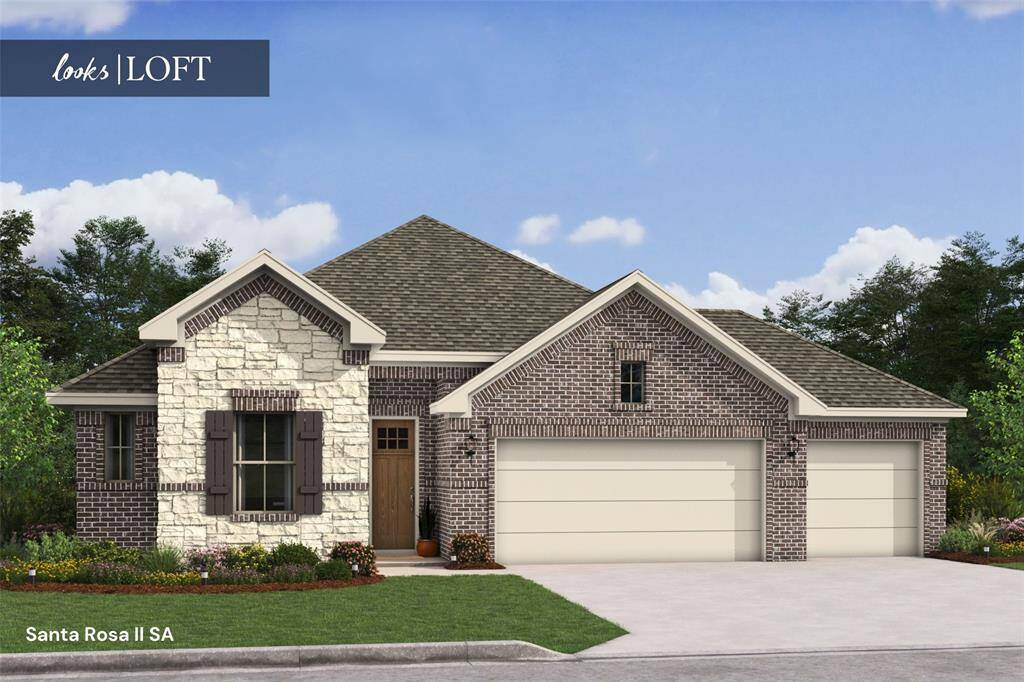 Charming Santa Rosa II home design with elevation SA built by K. Hovnanian Homes in beautiful Cane Crossing. (*Artist rendering used for illustration purposes only.)