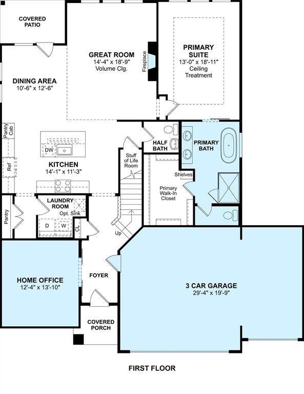 The Omaha floor plan by K. Hovnanian Homes. 1st Floor Shown. *Prices, plans, dimensions, features, specifications, materials, and availability of homes or communities are subject to change without notice or obligation.