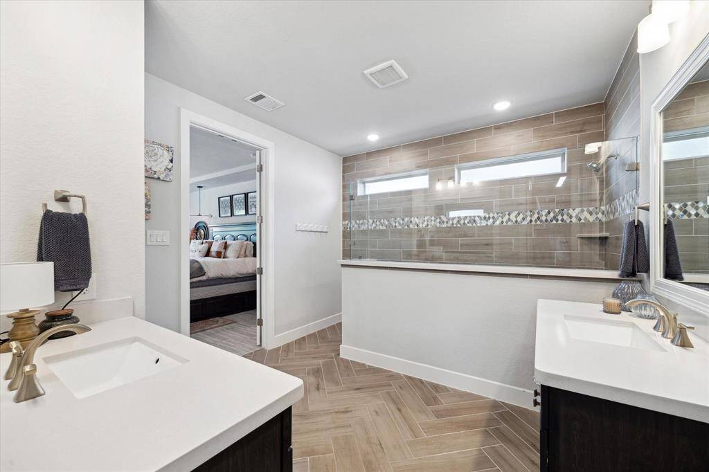 Primary Bathroom with separate space for 2