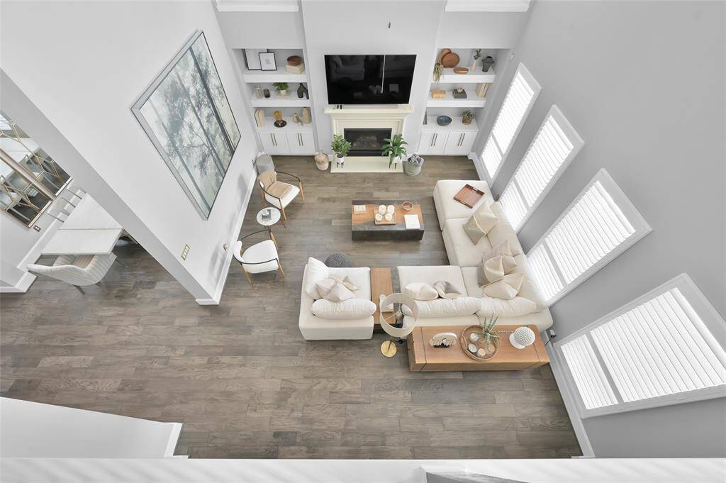 view from 2nd floor to Family Room