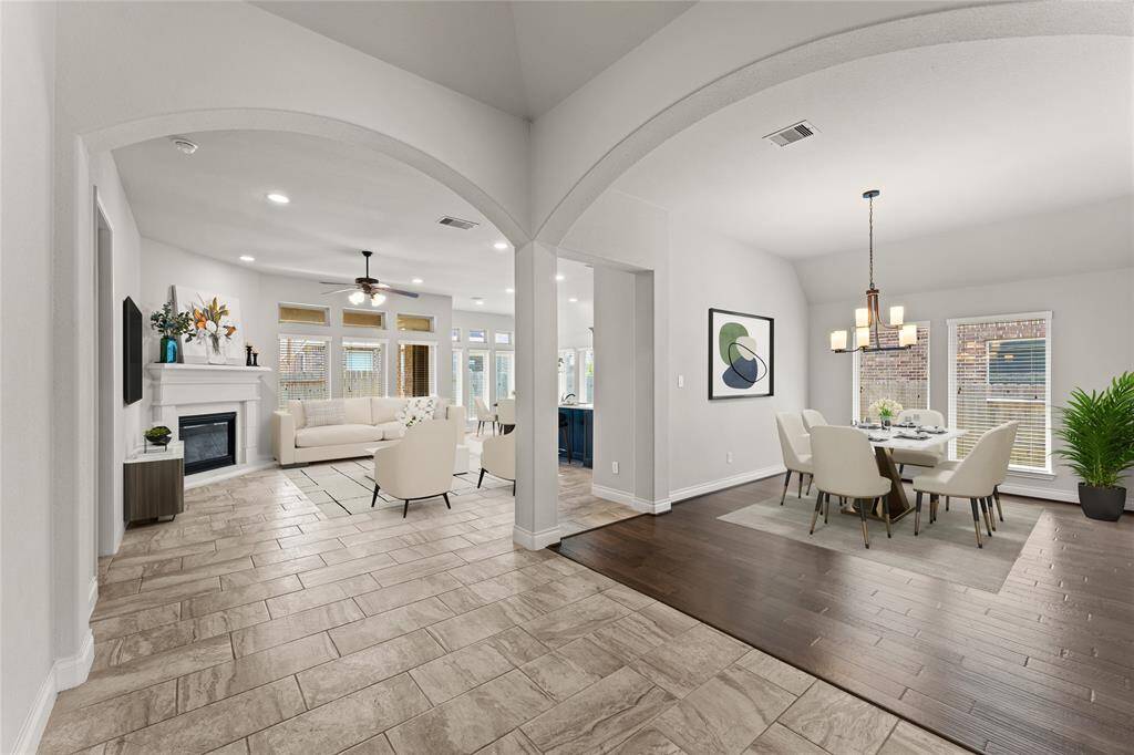 Its layout provides easy access to both the kitchen and foyer. It’s perfect for holiday gatherings, special dinners, or even quiet weekday meals.