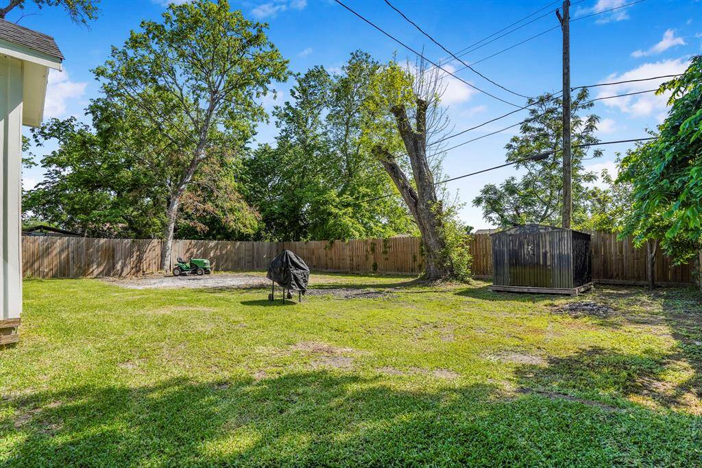 Plenty of room for play equipment, sport equipment, etc