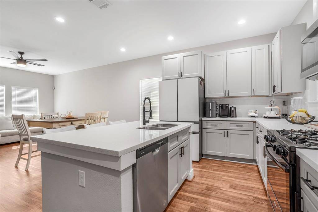 Open floorplan from the kitchen