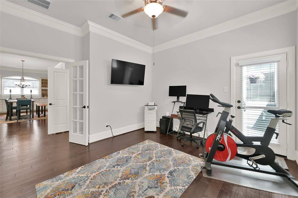 Adjacent to dining area. The home office offers plenty of room to work, exercise or relax.