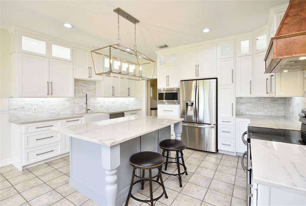 The kitchen was recently remodeled and is a perfect 'open' concept, with being too open.