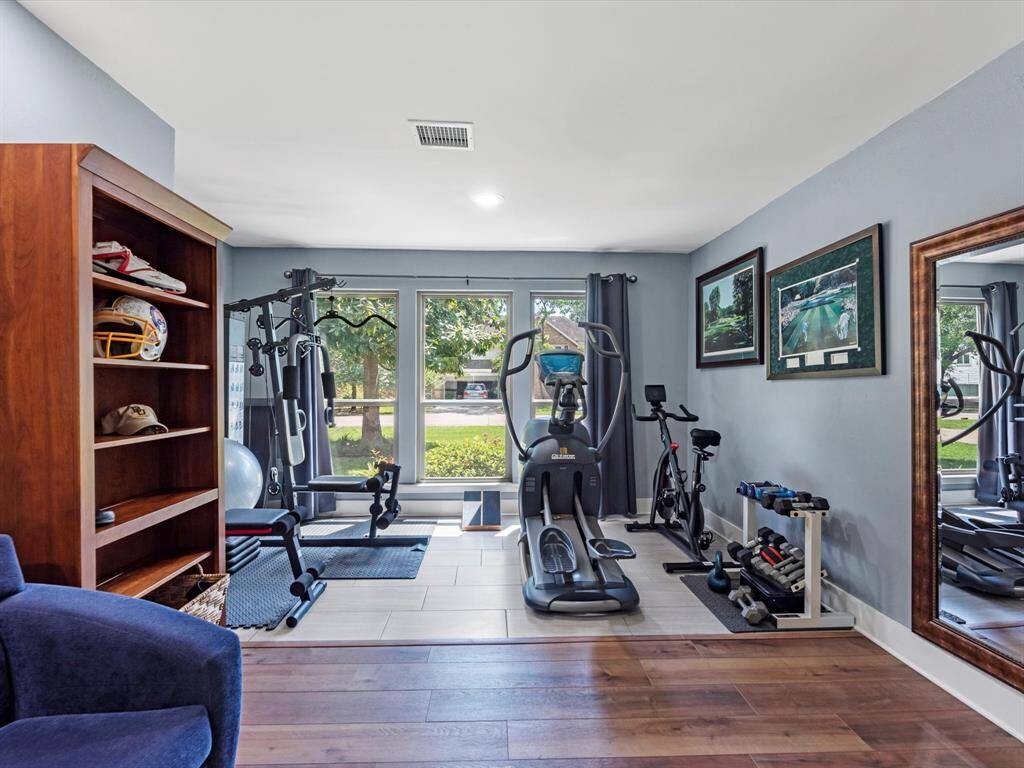 In the primary, there's room for a home office or use this space for a home gym