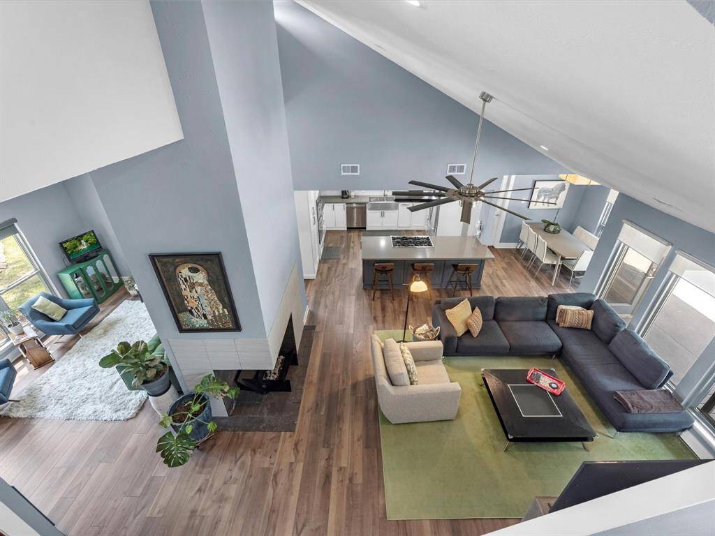 Looking from the top of the stairs you can see the open space and beauty of this home