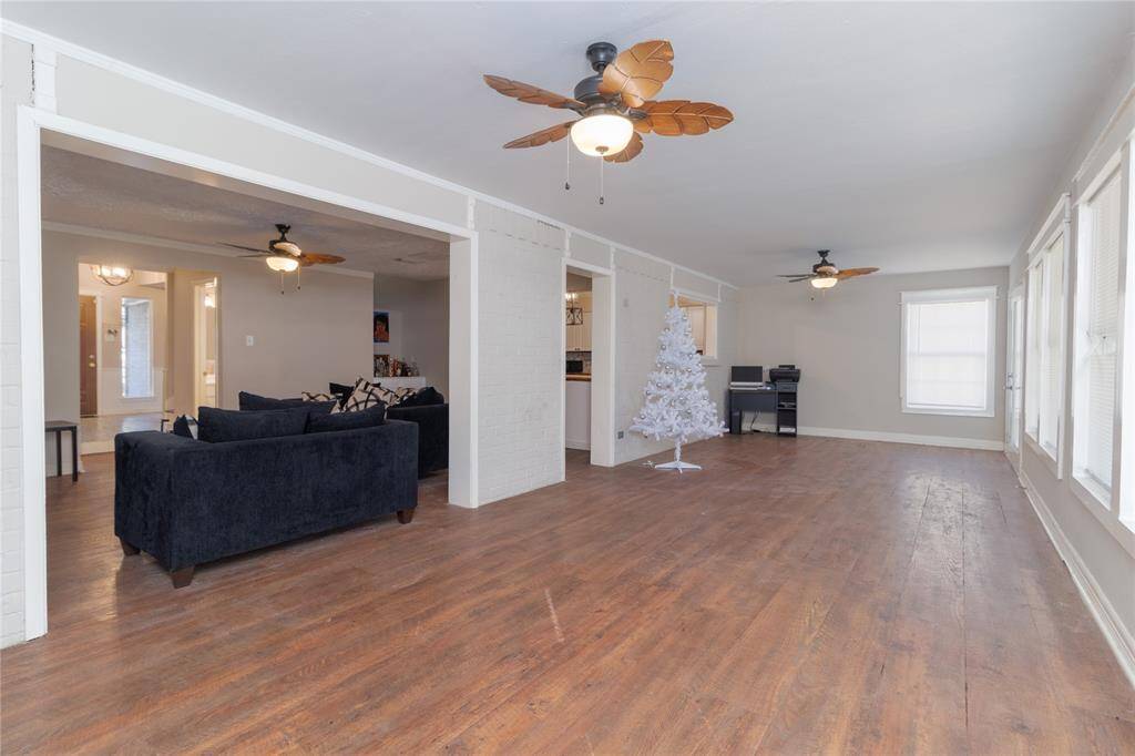 There's additional flex space off of the living room for additional seating or anything else your heart desires