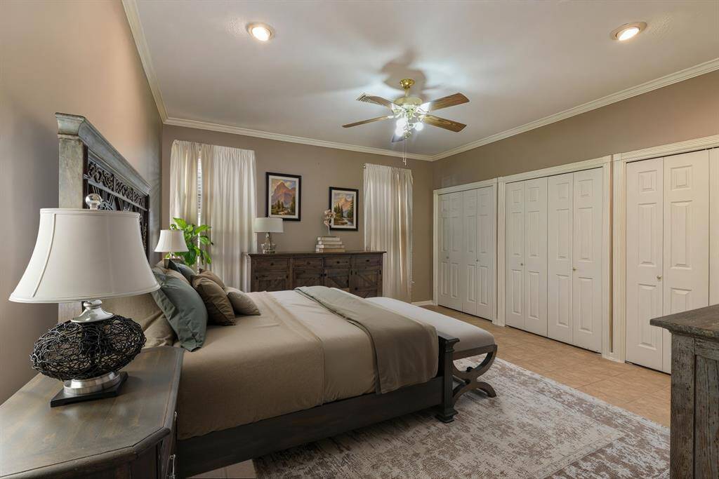 Primary Bedroom - Virtually Staged to Show Potential.