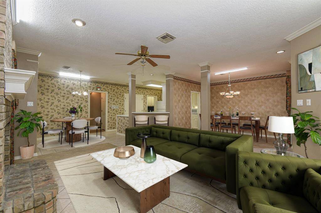 Open Family Room -Virtually Staged to Show Potential.