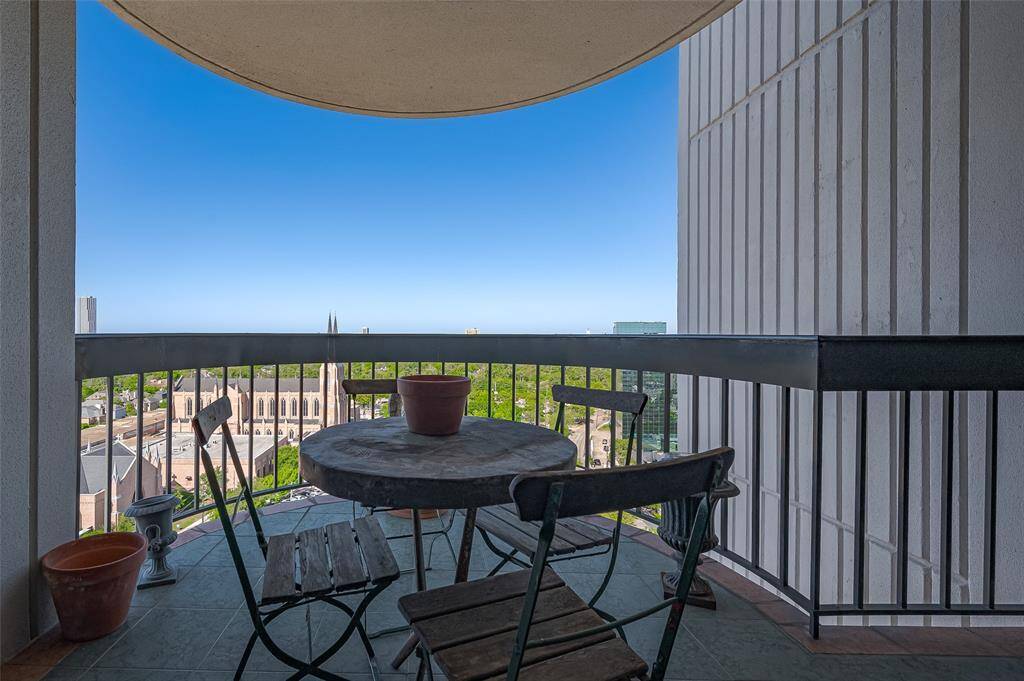 Coveted location on the 18th floor with East facing views from the private terrace