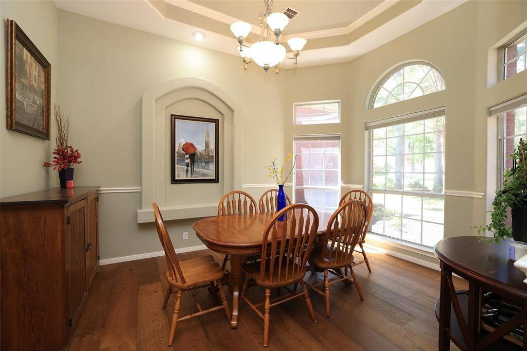Another view of the formal dining area.