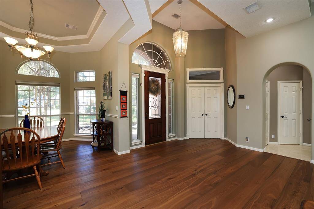 From the entry are French Doors on the left that open to the study with walk-in closet.