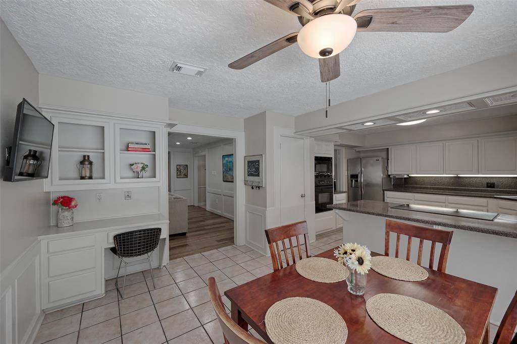 Breakfast Room with a Built-In Desk